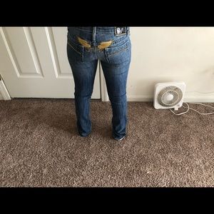 Rhinestone robin jeans